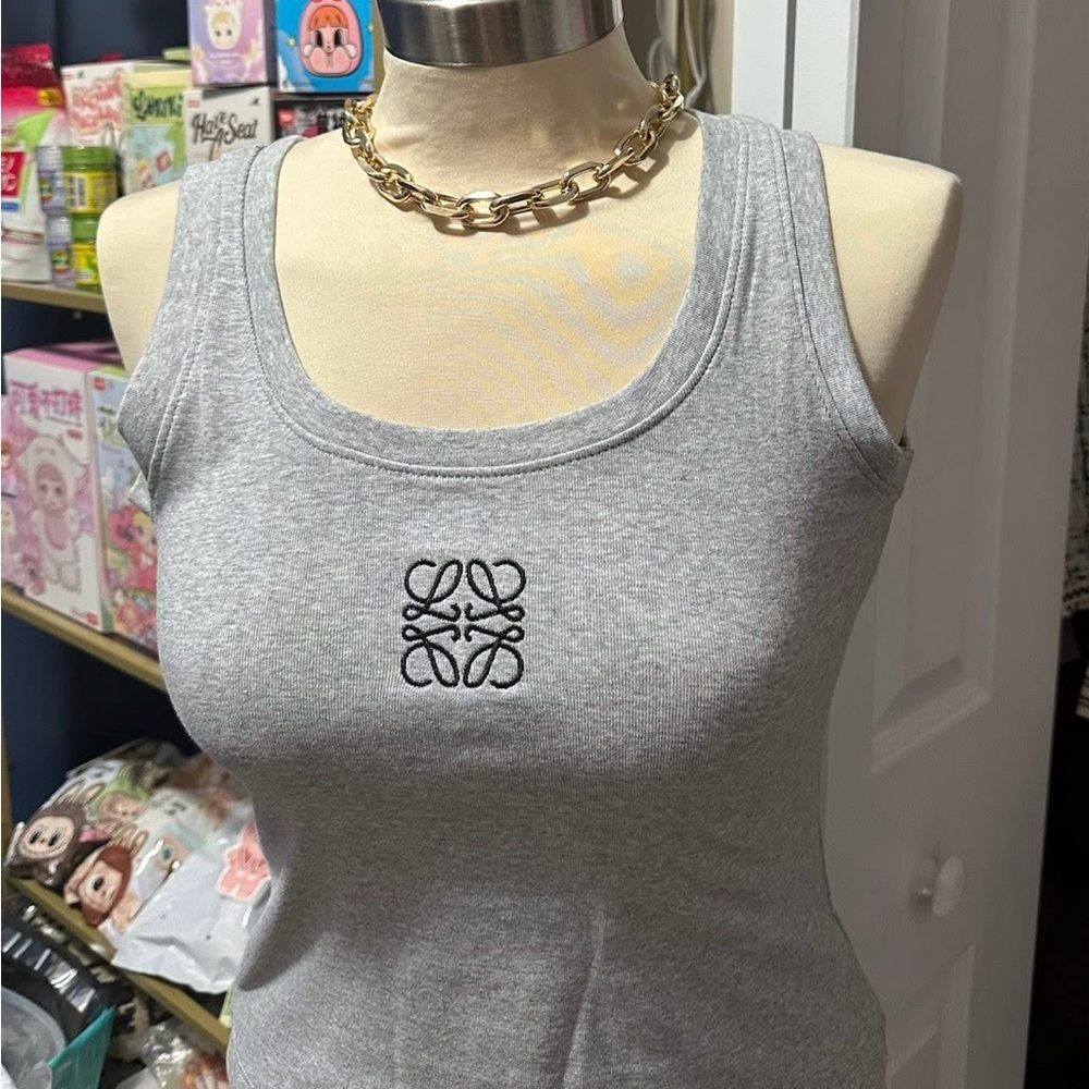 Gray Sleeveless TTop
